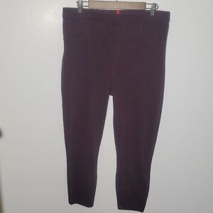 SPANX Plum Color Pull -On Denim Jegging Pant Leggings Size 1XL